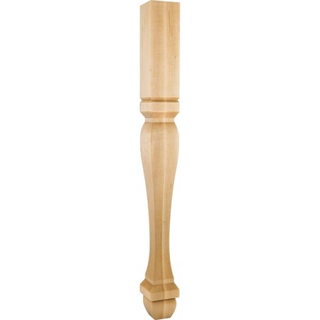 Hardware Resources 3-1/2" Wx3-1/2"Dx35-1/2"H Alder Footed Square Post P13-3.5-ALD